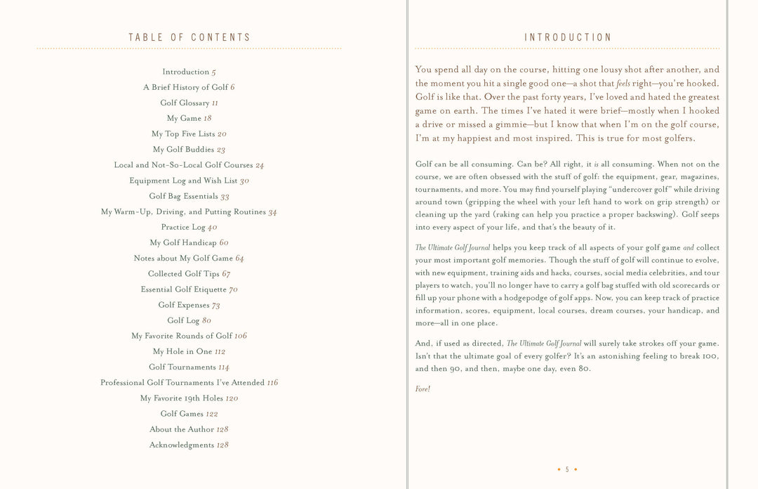 Ultimate Golf Journal