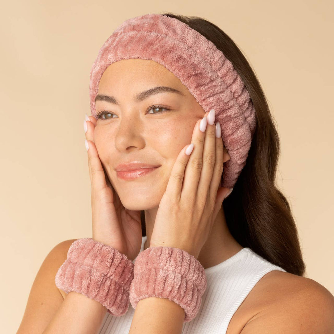 Spa Headband and Wristlets Set