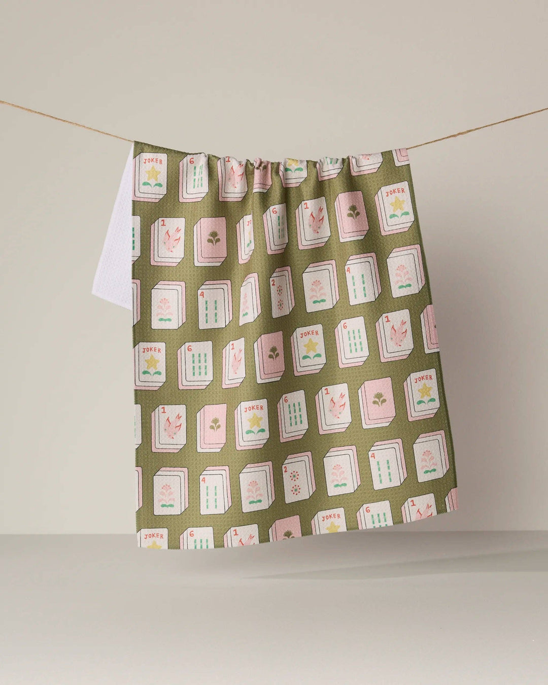 Flower Tiles Tea Towel