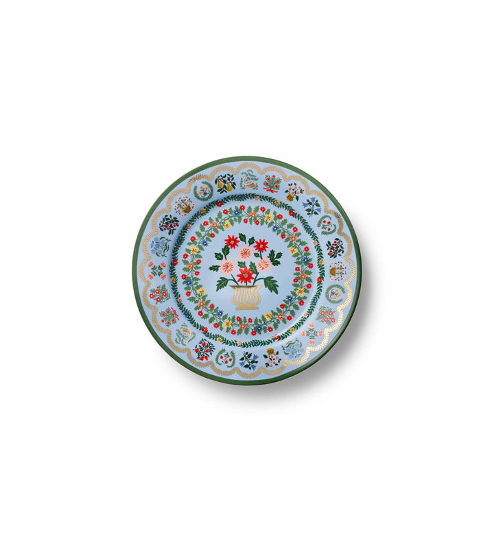 Rosette Porcelain Dessert Plate, Set of 4
