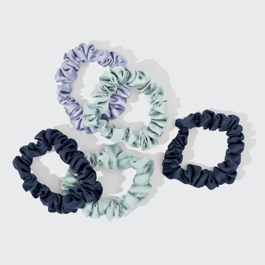 Garden Bouquet Satin Scrunchies, Set of 5