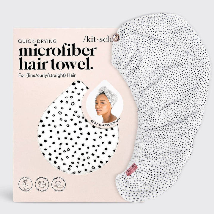 Micro Dot Quick Dry Hair Towel