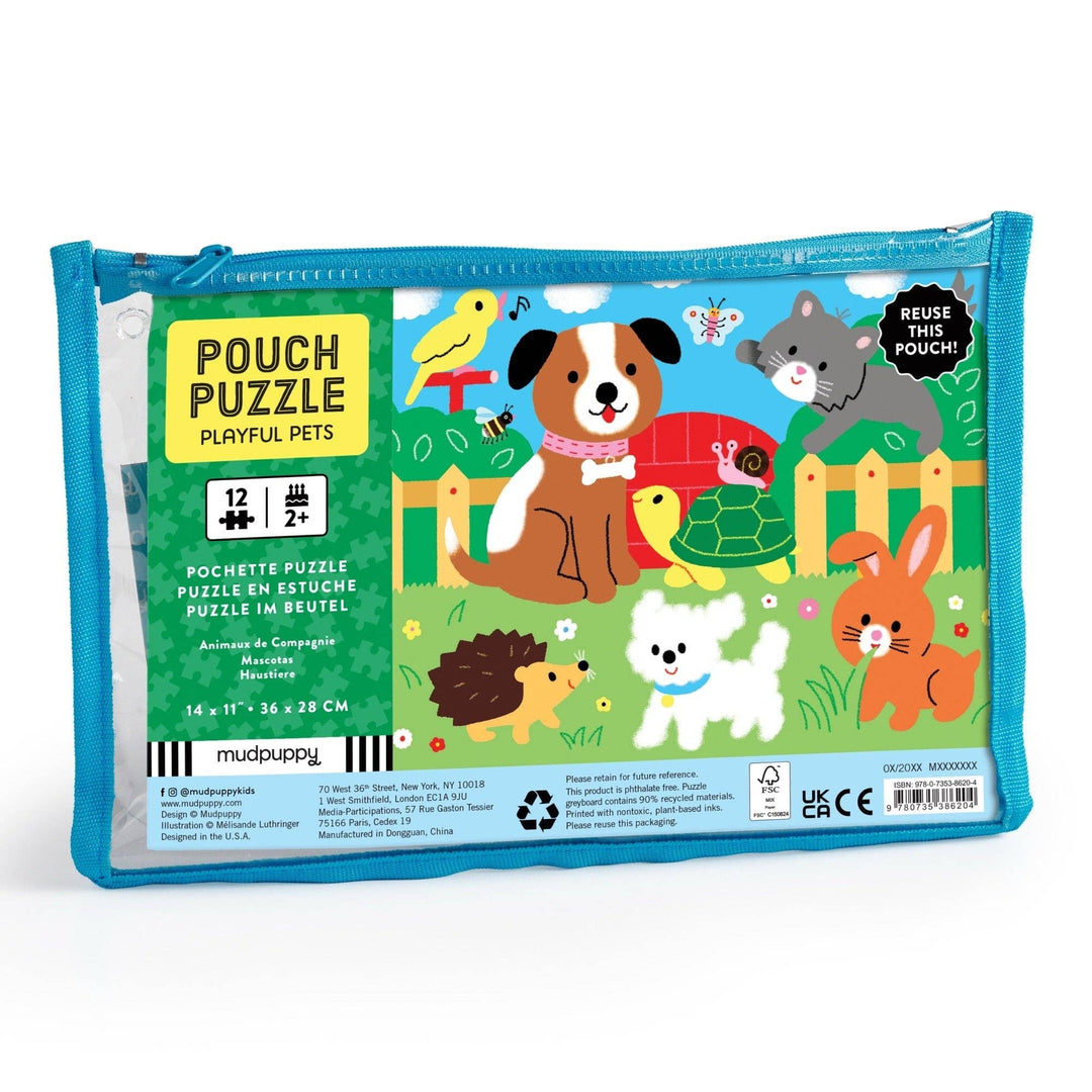 Playful Pets 12-Piece Pouch Puzzle