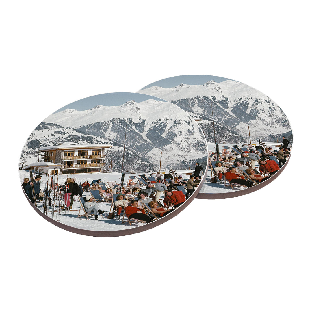 Ski Lodge Coaster Set