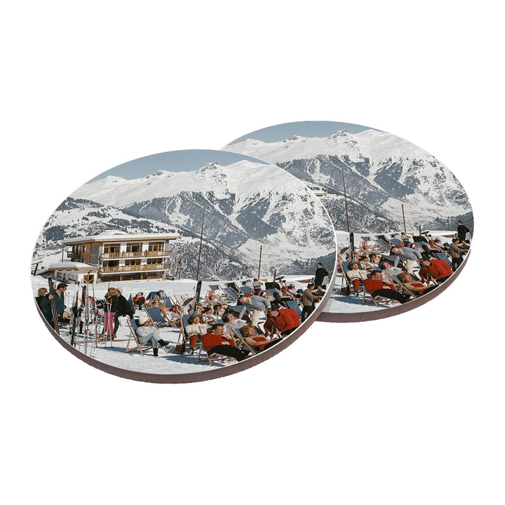 Ski Lodge Coaster Set