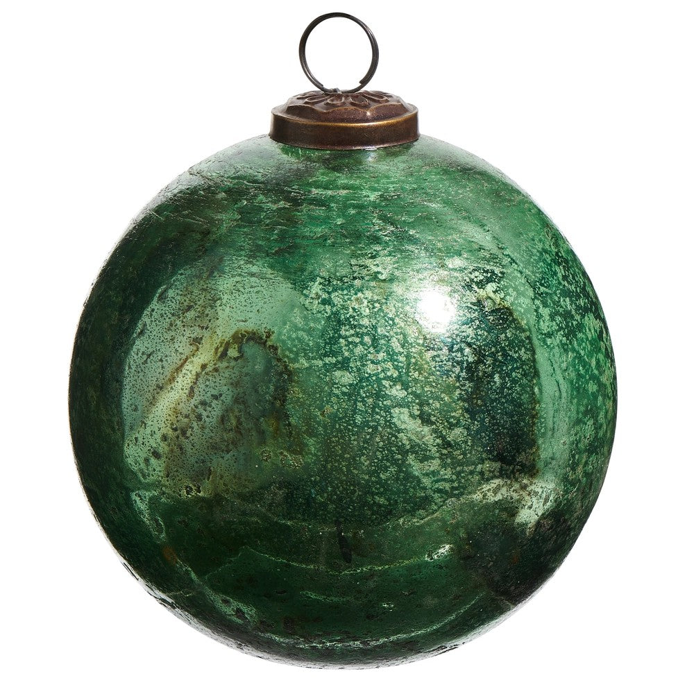 5" Green Marble Finish Ornament