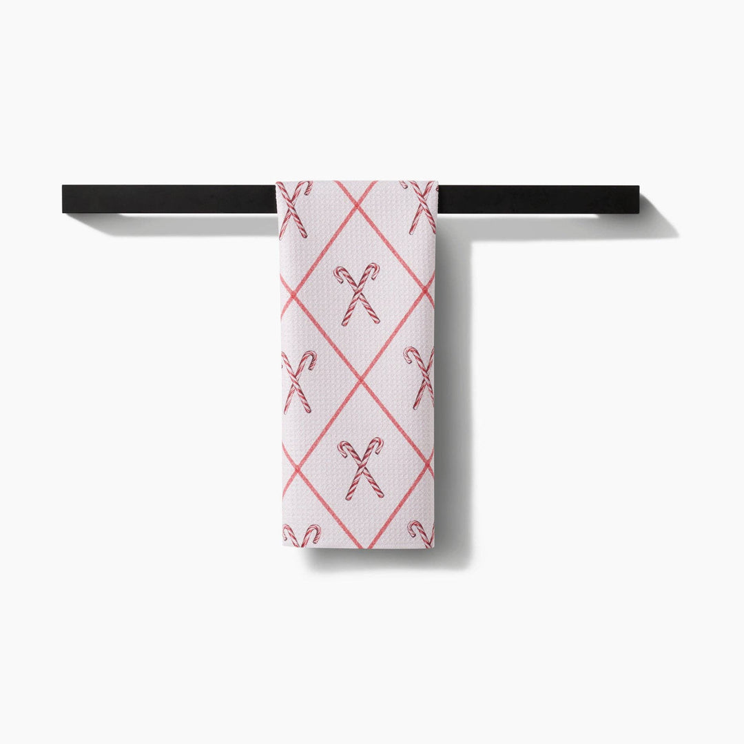 Candy Canes Tea Towel