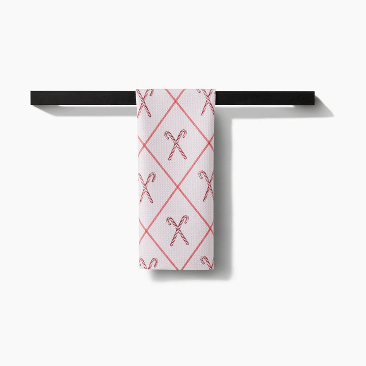 Candy Canes Tea Towel