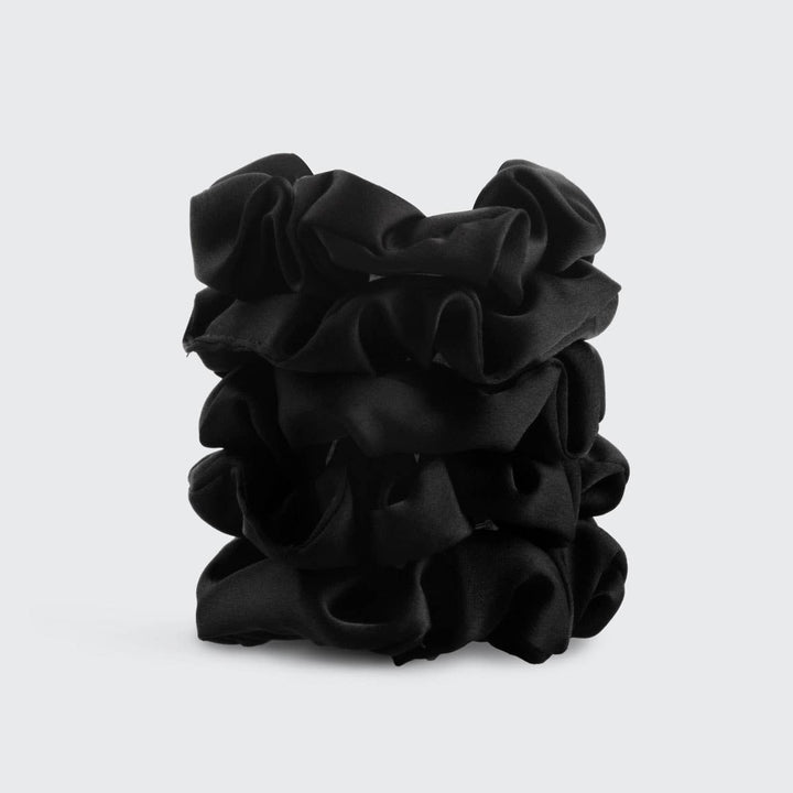 Black Satin Sleep Scrunchies Set