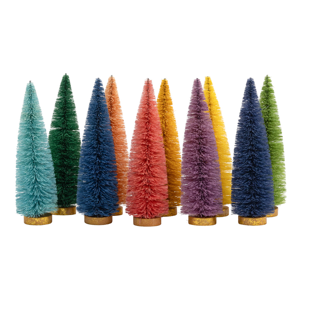 6.5" Spectrum Bottlebrush Tree Set