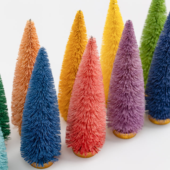 6.5" Spectrum Bottlebrush Tree Set