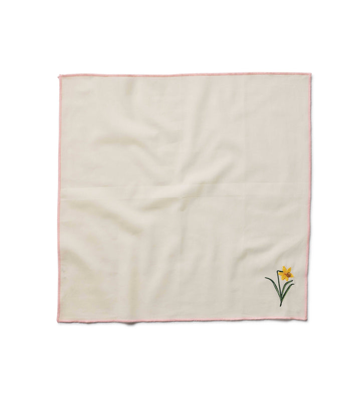 Garden Study Embroidered Cotton Napkins, Set of 4