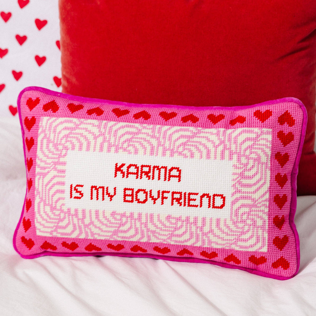 Karma Needlepoint Pillow