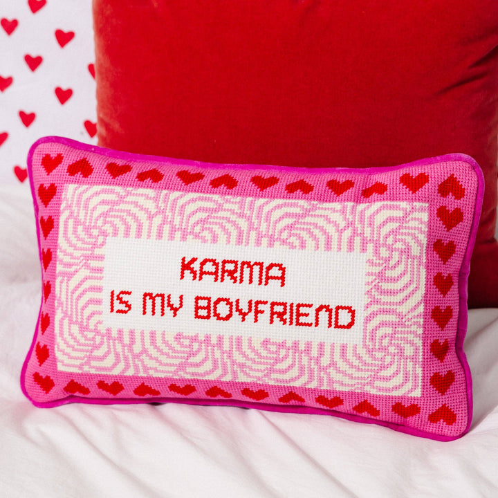 Karma Needlepoint Pillow