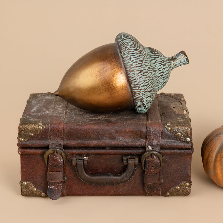 6" Patina Copper Acorn