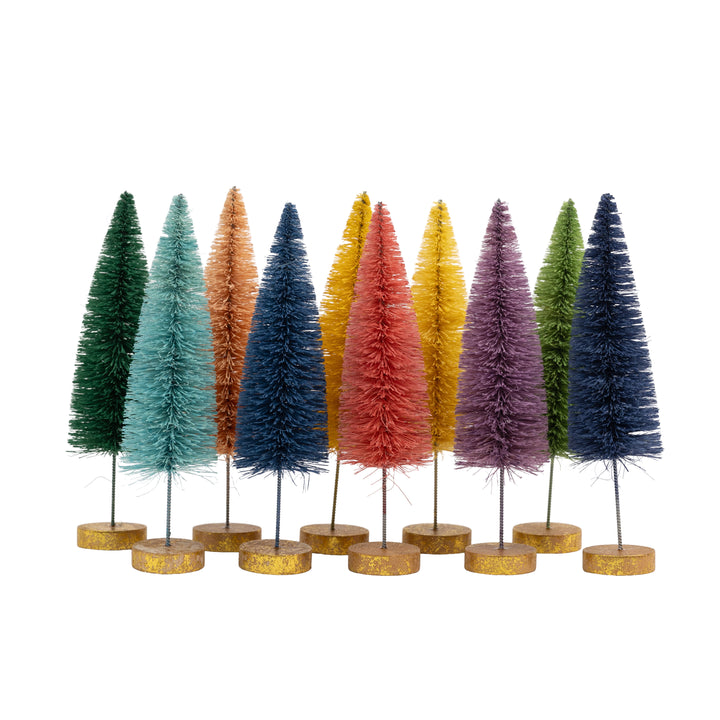 6" Spectrum Bottlebrush Tree Set