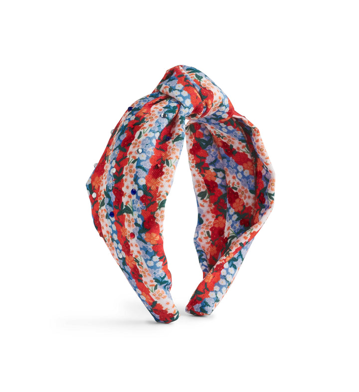 Americana Stripe Knotted Embellished Headband