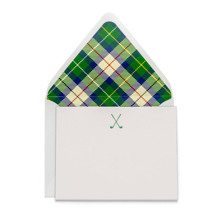 Golf Clubs Flat Notecard Set