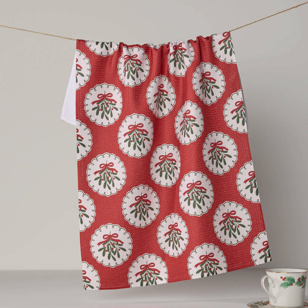 Merry Mistletoe Tea Towel