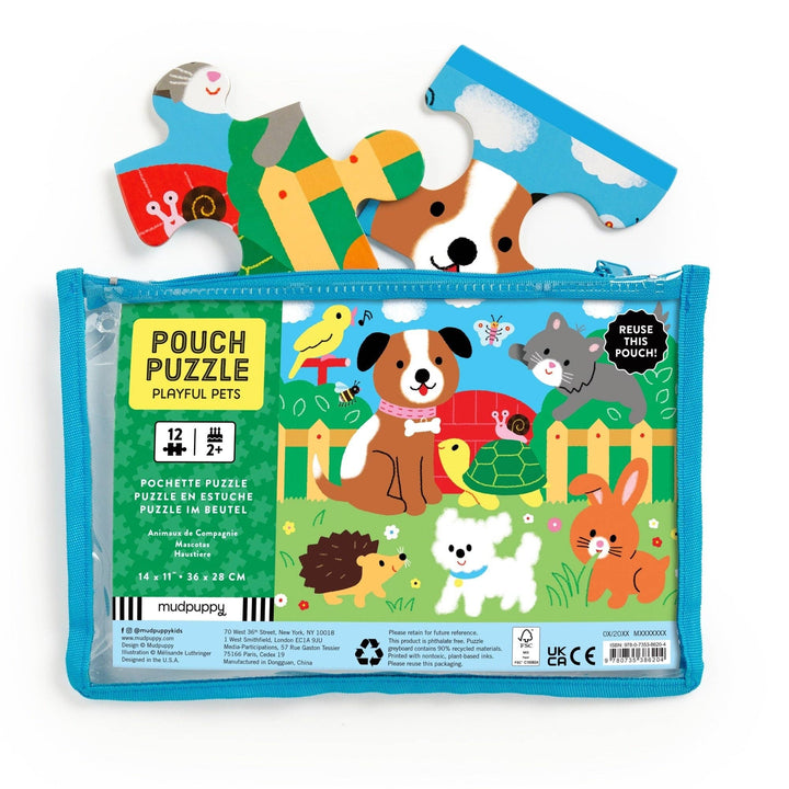 Playful Pets 12-Piece Pouch Puzzle