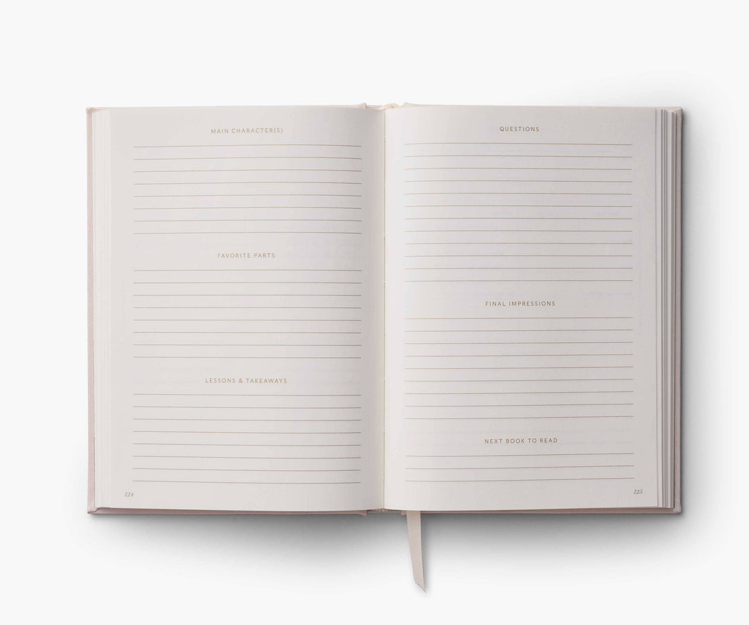 Book Club Embroidered Journal