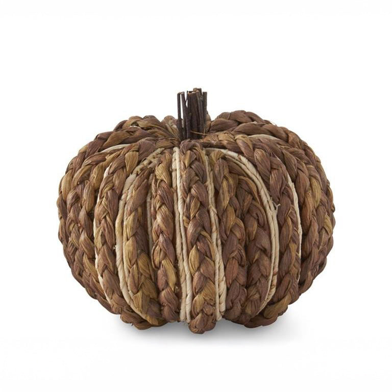 6" Braided Corn Husk Pumpkin