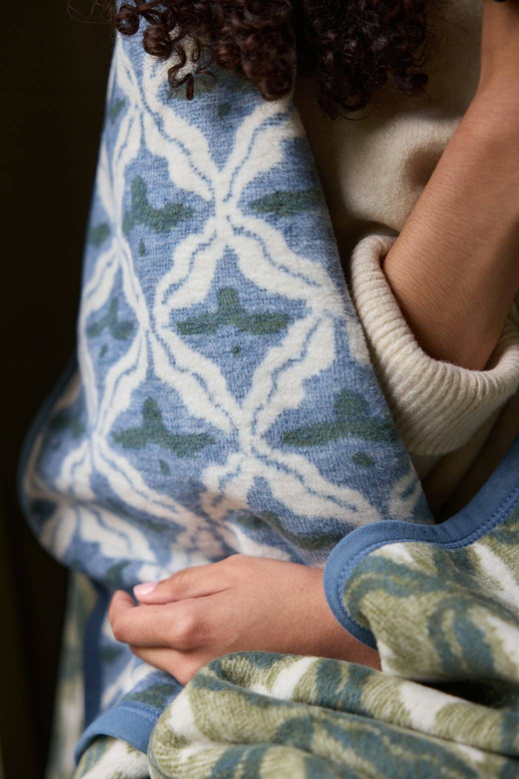 Samara Blue Cactus Blanket