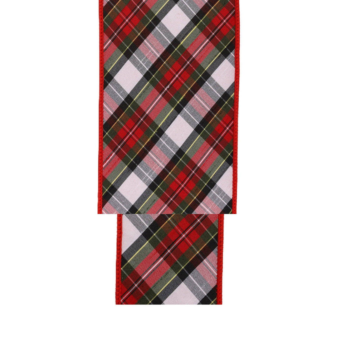 2.5" Wired Plaid Ribbon 5 Yd