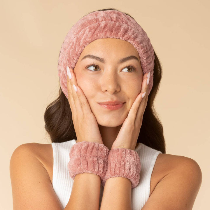 Spa Headband and Wristlets Set