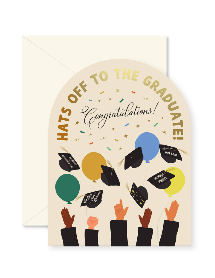 Hats Off Graduation Card