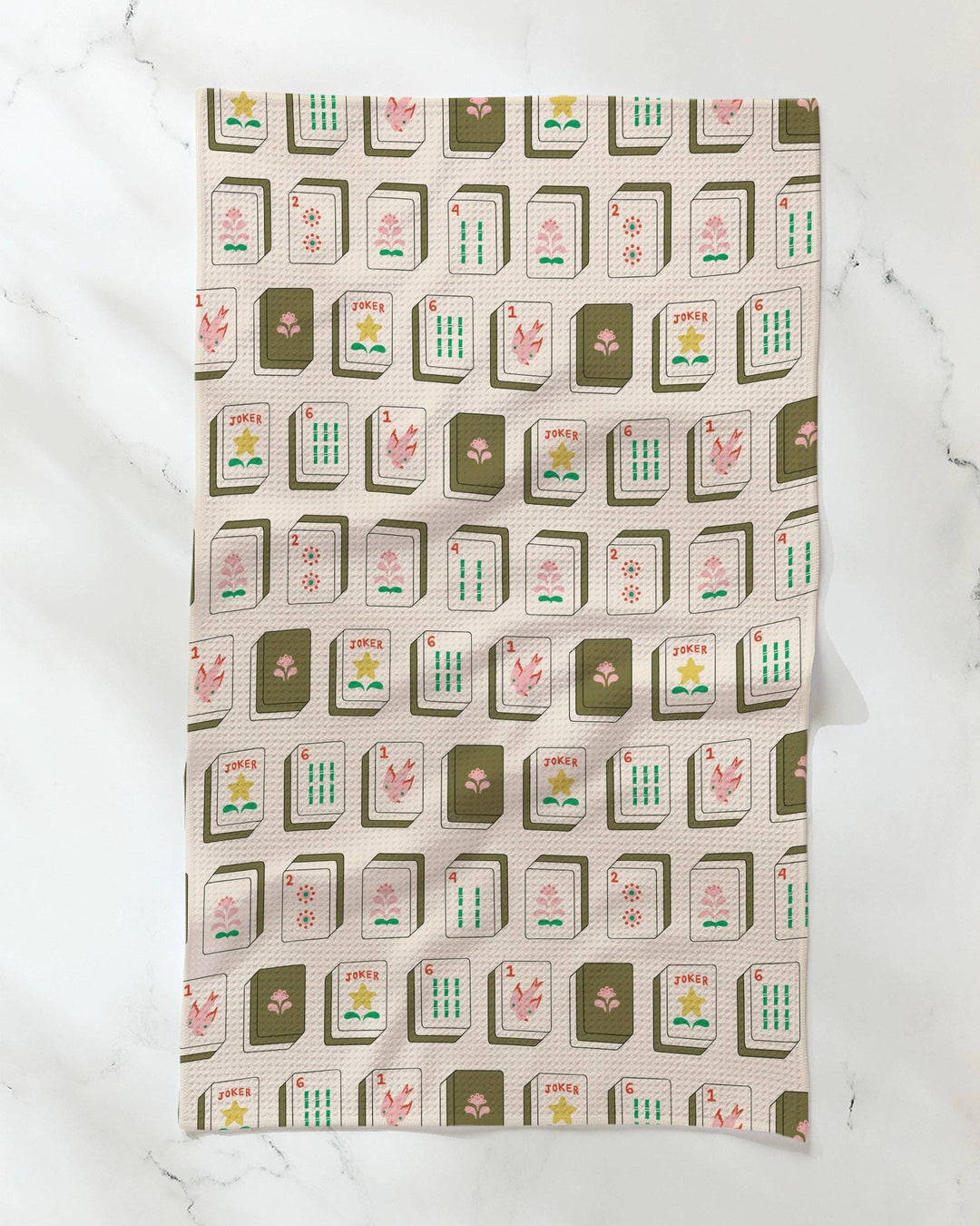 Flower Tiles Tea Towel