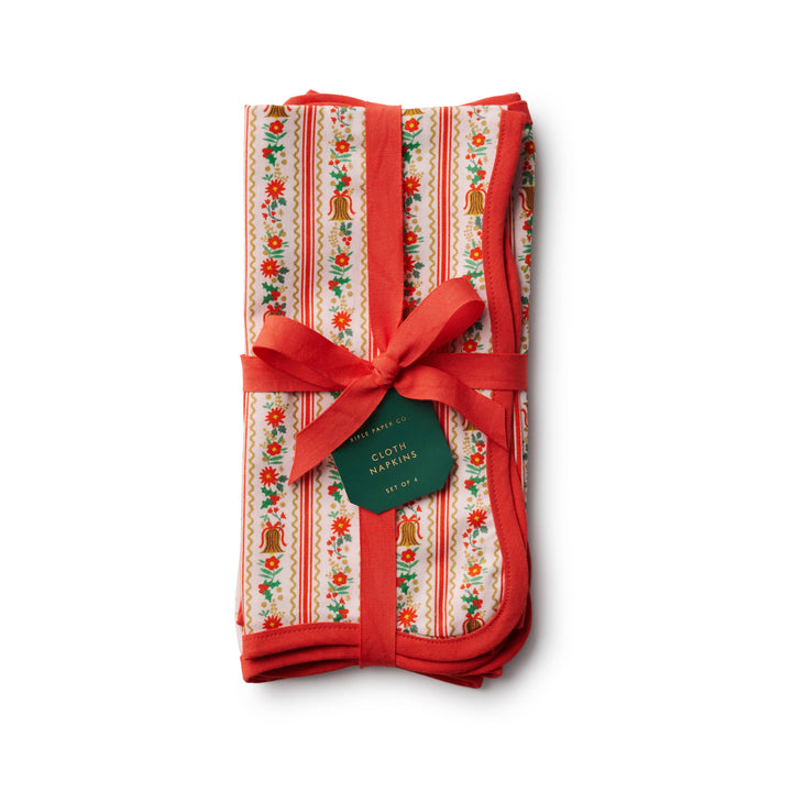 Holly Jolly Cotton Napkins, Set of 4