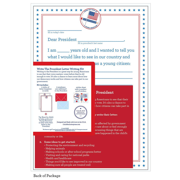 Letter to the President Writing Kit