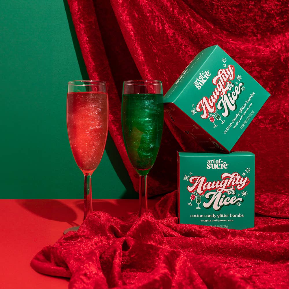 Naughty or Nice Drink Glitter Bombs