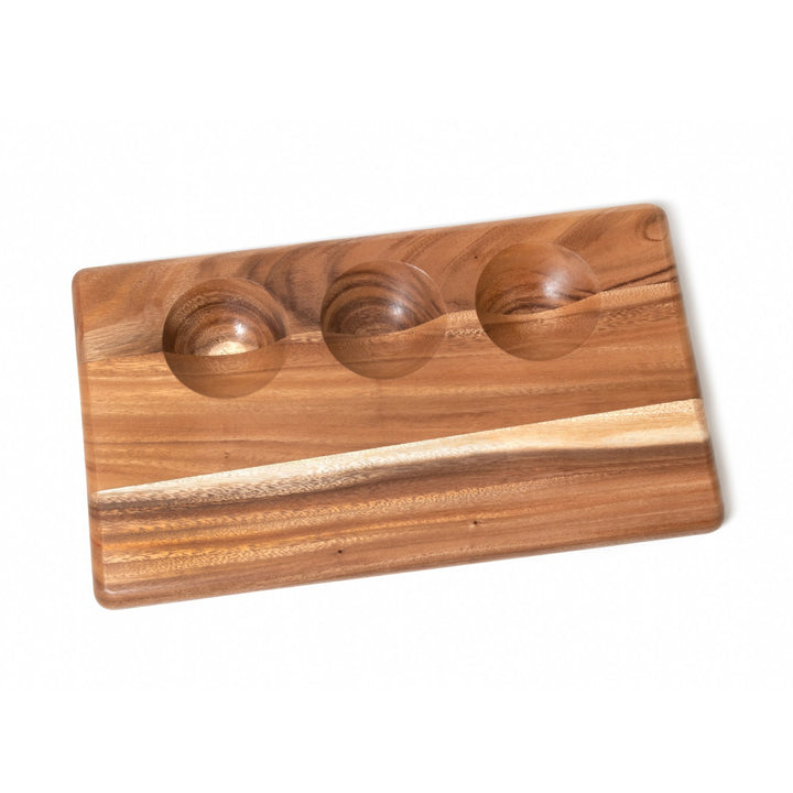 Acacia 3-Dip Serving Board