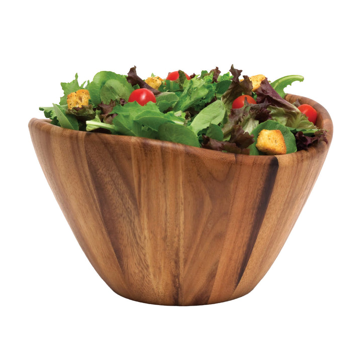 Acacia Wavy Rim Salad Bowl