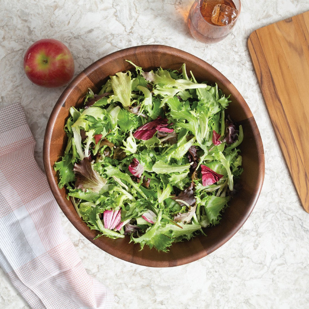Acacia Wavy Rim Salad Bowl