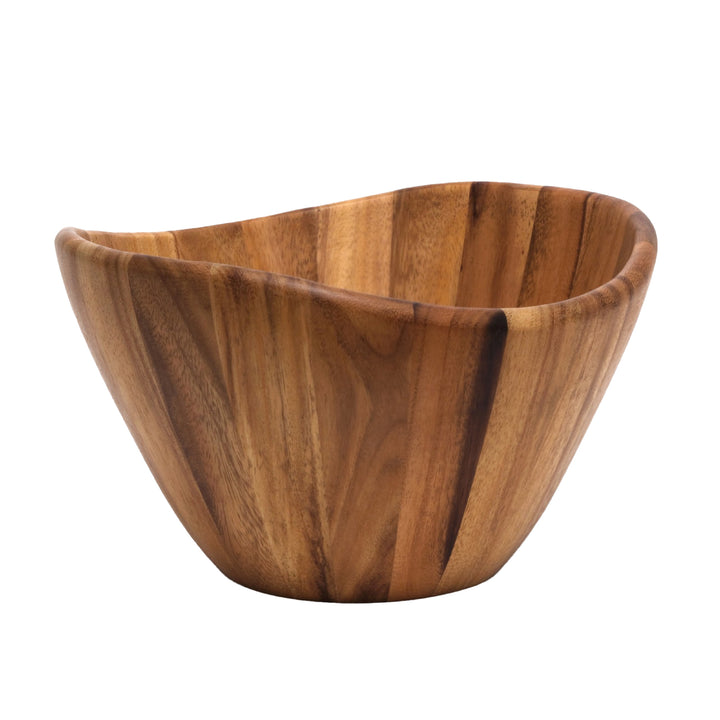 Acacia Wavy Rim Salad Bowl