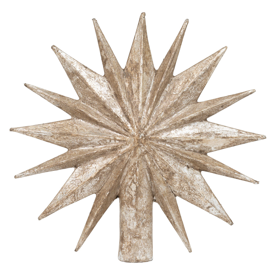 Antique Silver 15-Point Star Tree Topper