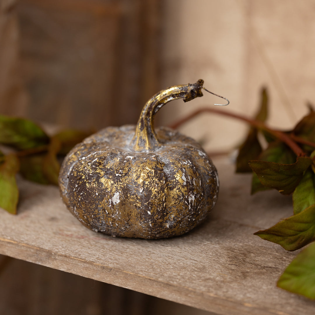 Antique Gilded Pumpkin