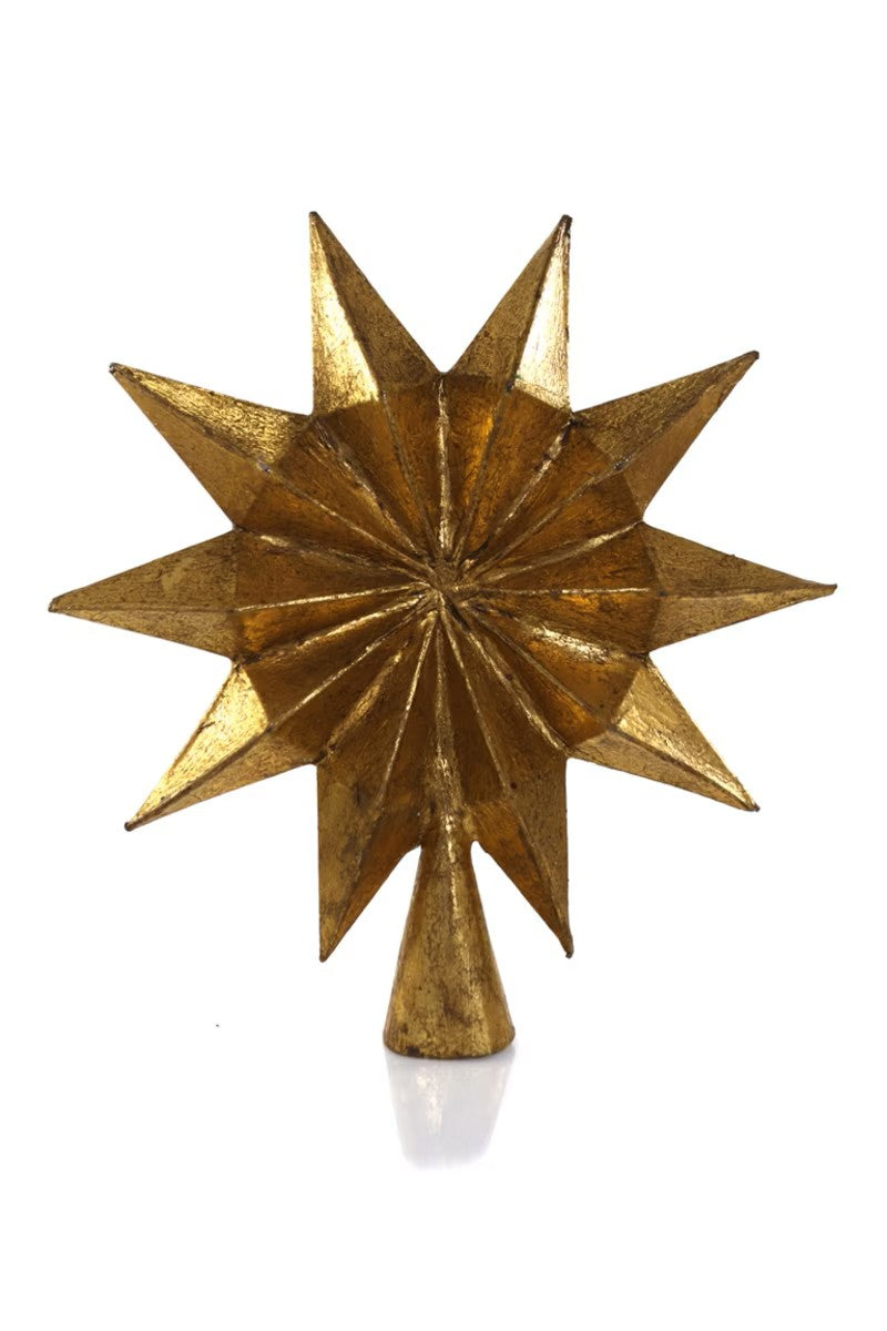 Antique Gold Star Tree Topper