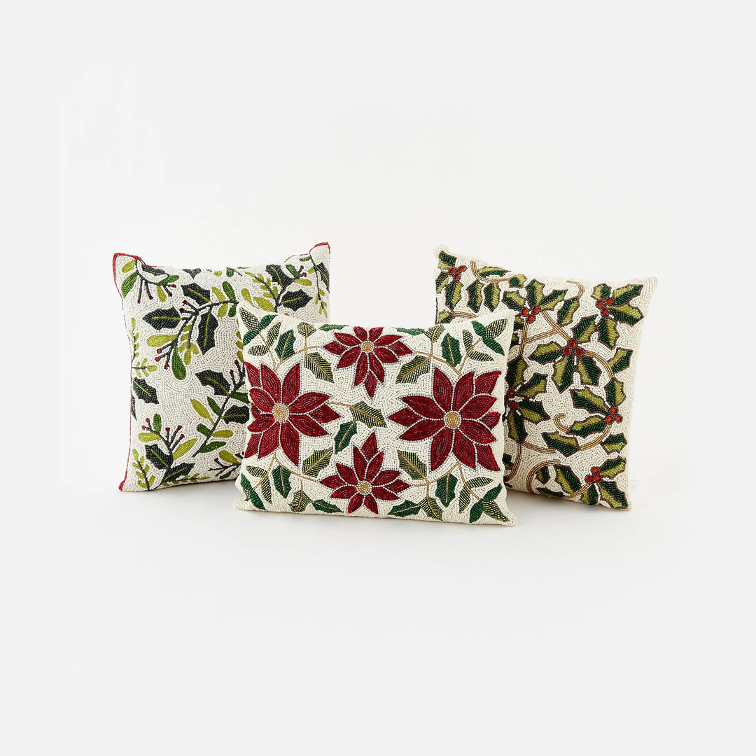 Beaded Holiday Pillow