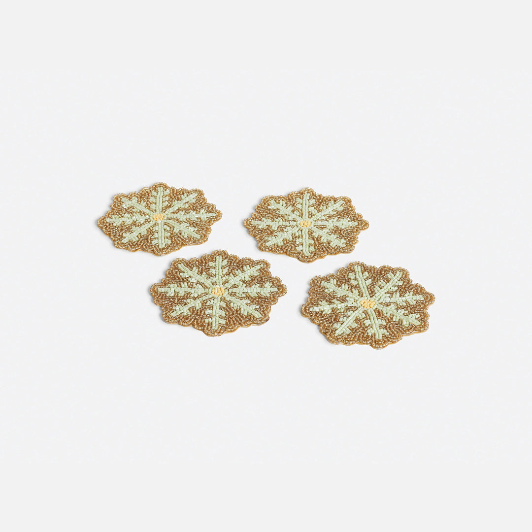 Beaded Snowflake Coaster
