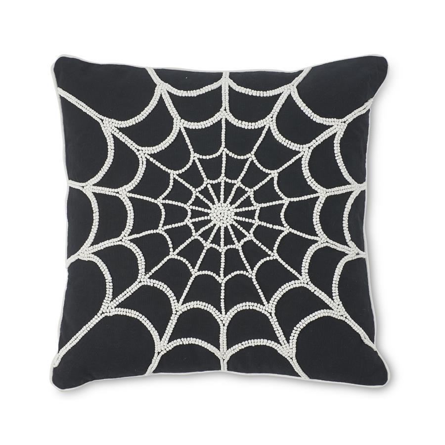 Beaded Spider Web Pillow