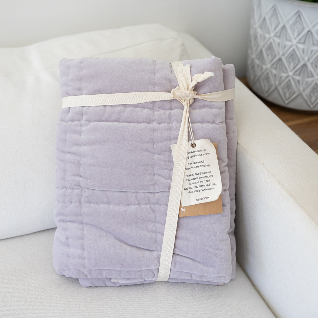 Purple Velvet Throw Blanket