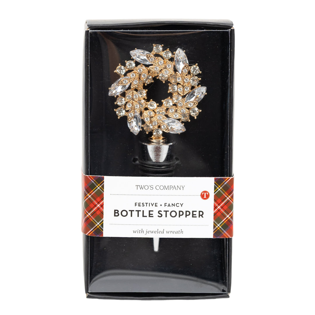 Bejeweled Wreath Wine Stopper