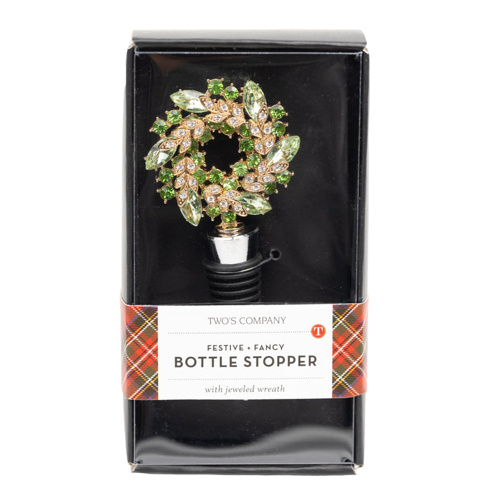 Bejeweled Wreath Wine Stopper