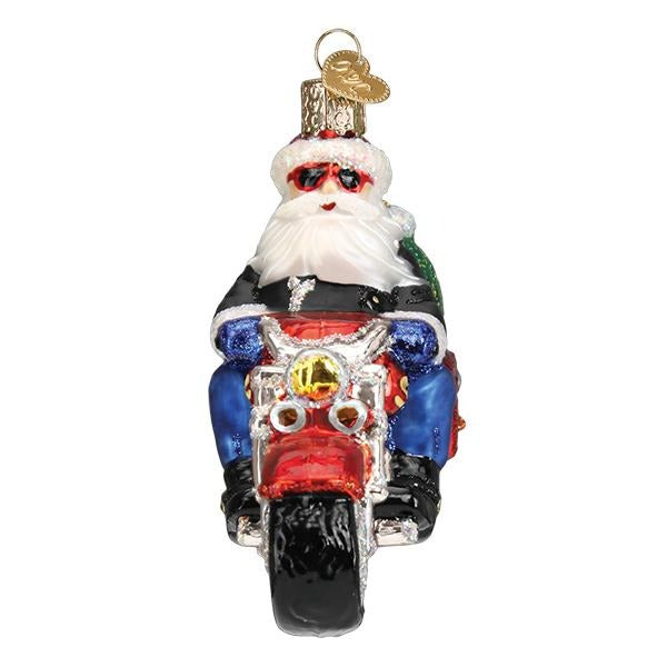 Biker Santa Ornament