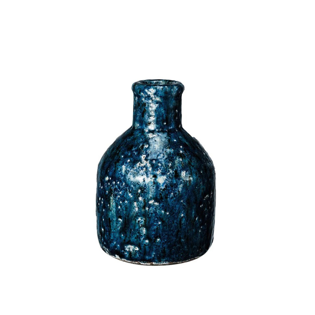 Blue Glaze Terracotta Vase