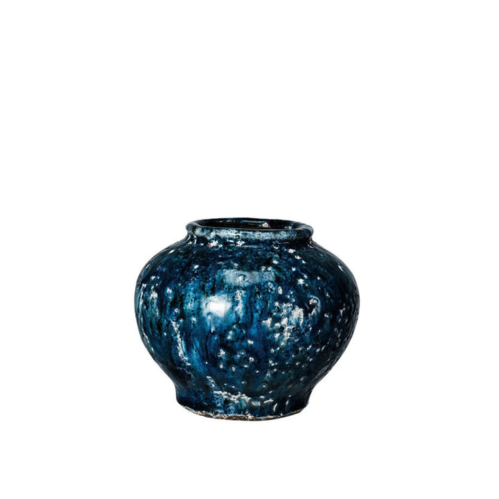 Blue Glaze Terracotta Vase
